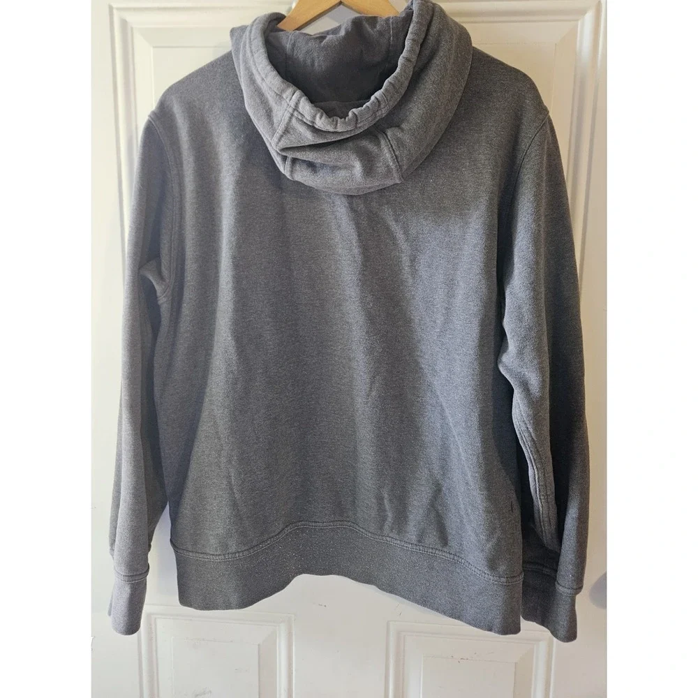 The North Face Men's Large Gray Galaxy Half Dome Logo Pullover Hoodie Sweatshirt